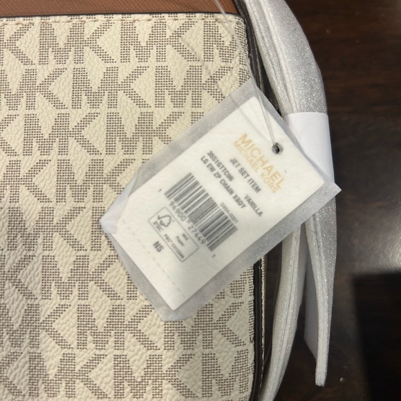 Michael Kors Beige and White Monogram Tote - Picture 6 of 6